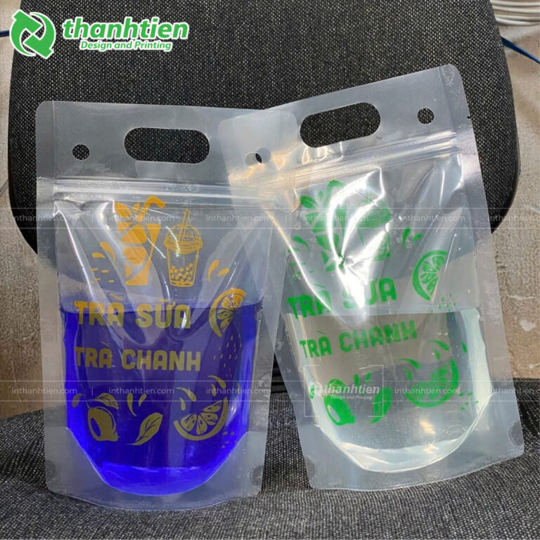 Bao zip trong đục lỗ quai cầm