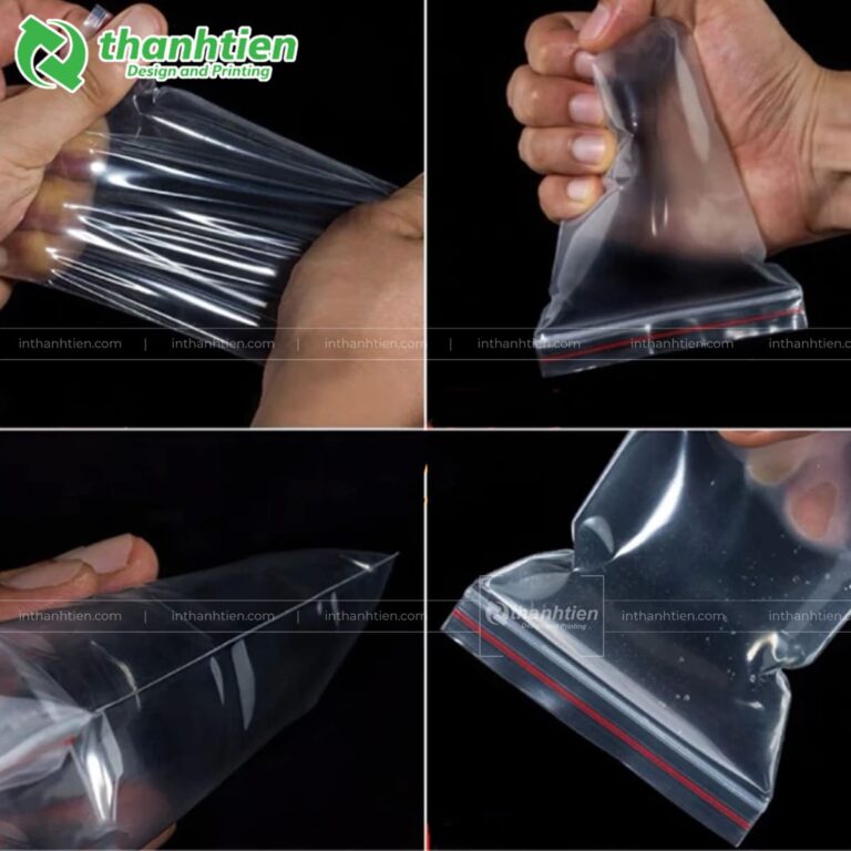 Cấu tạo túi zipper chỉ đỏ