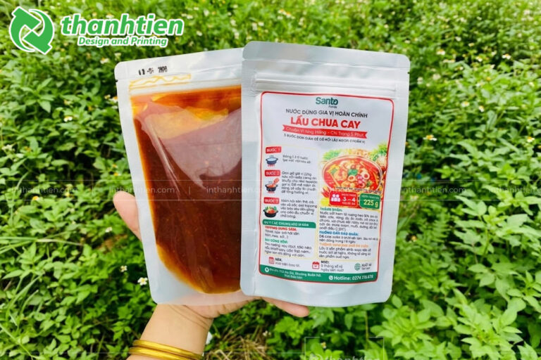 In túi zipper đựng nước lẩu đẹp