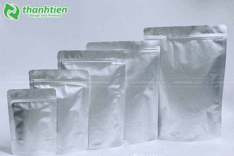 Mẫu túi zip 2 mặt bạc