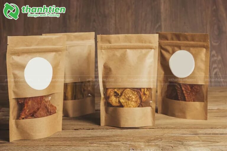 Mẫu túi zip giấy nâu kraft