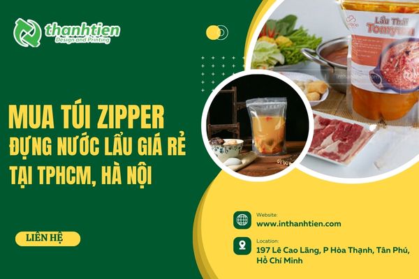 túi zipper đựng nước lẩu