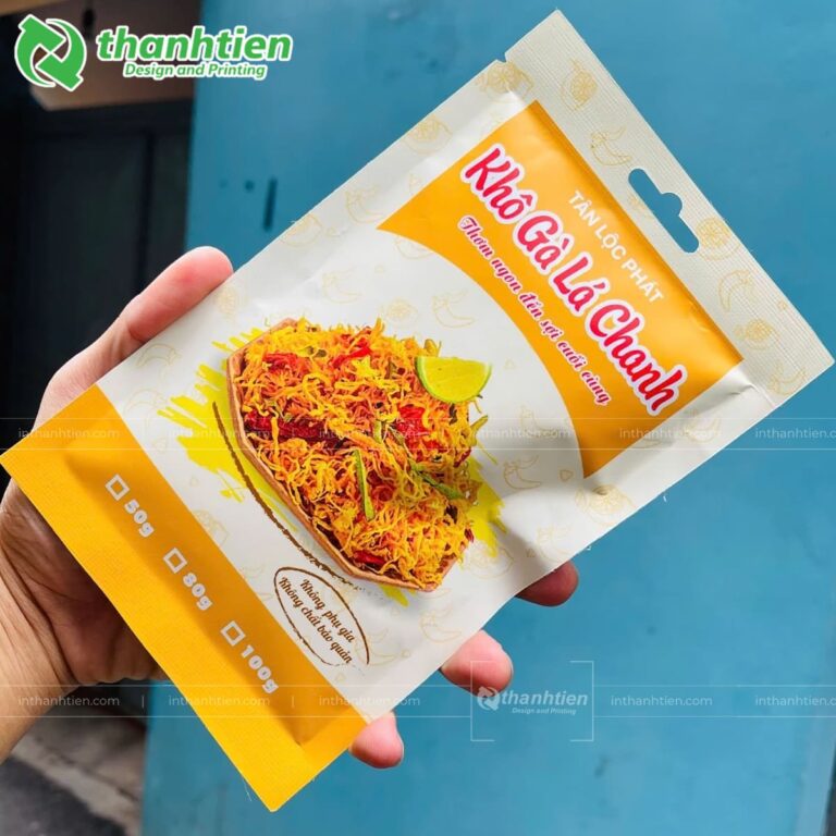 Túi 3 biên đựng khô gà lá chanh