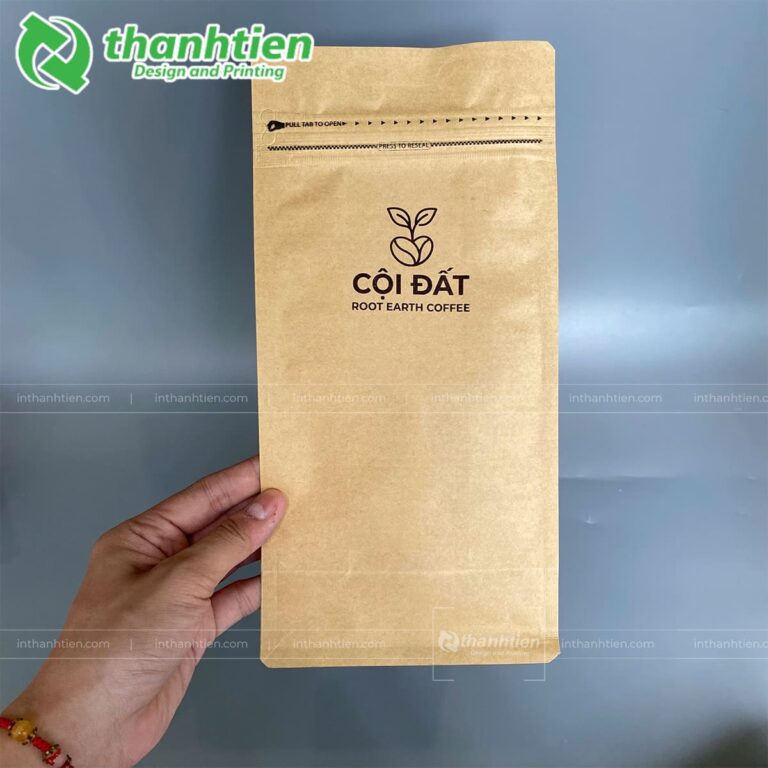 Túi 8 cạnh đựng hạt cà phê