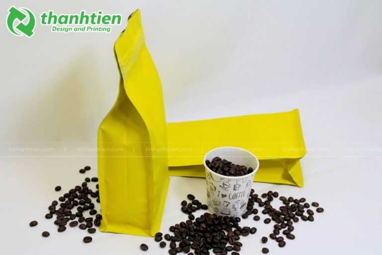 Túi nhôm 8 cạnh đựng hạt cà phê