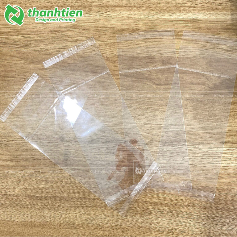 Túi OPP dán miệng bóng kính trong suốt