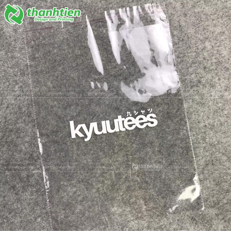 Túi opp keo đựng quần áo in logo