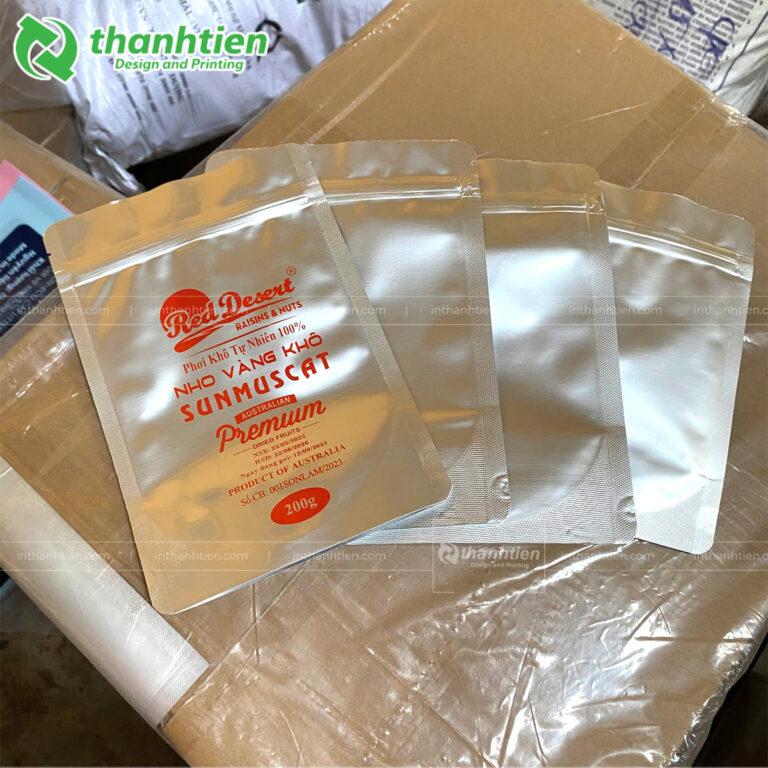 Túi zip 2 mặt bạc 200g