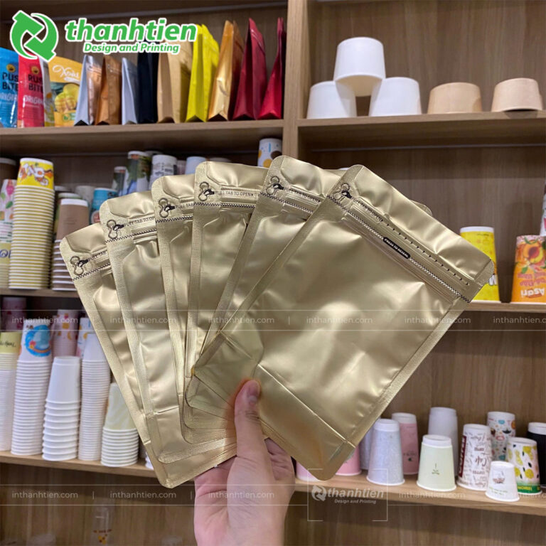 Túi zip 8 cạnh đựng cà phê đẹp