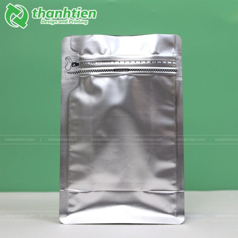 Túi zip 8 cạnh nhôm đáy vuông