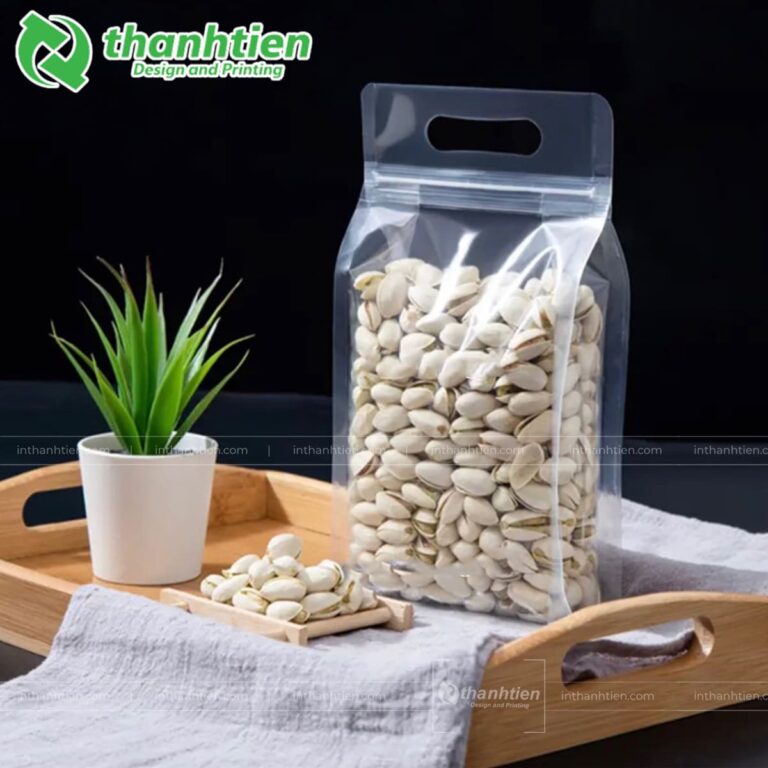 Túi zip 8 cạnh trong có quai xách