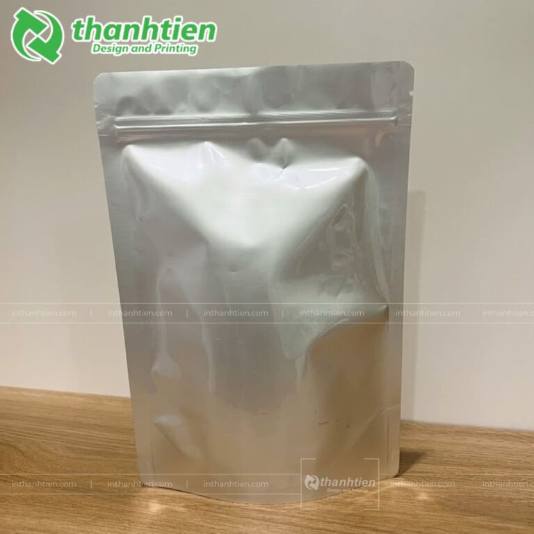 Túi zip bạc 2 mặt size lớn
