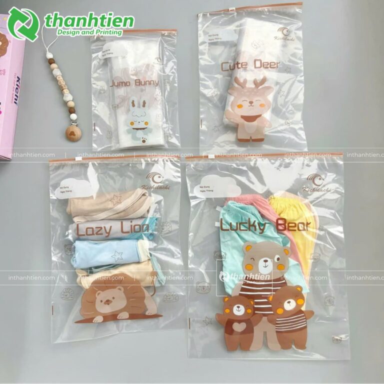 Túi zip đựng quần áo trẻ em