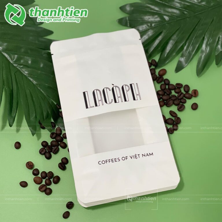 Túi zip giấy trắng đựng cà phê