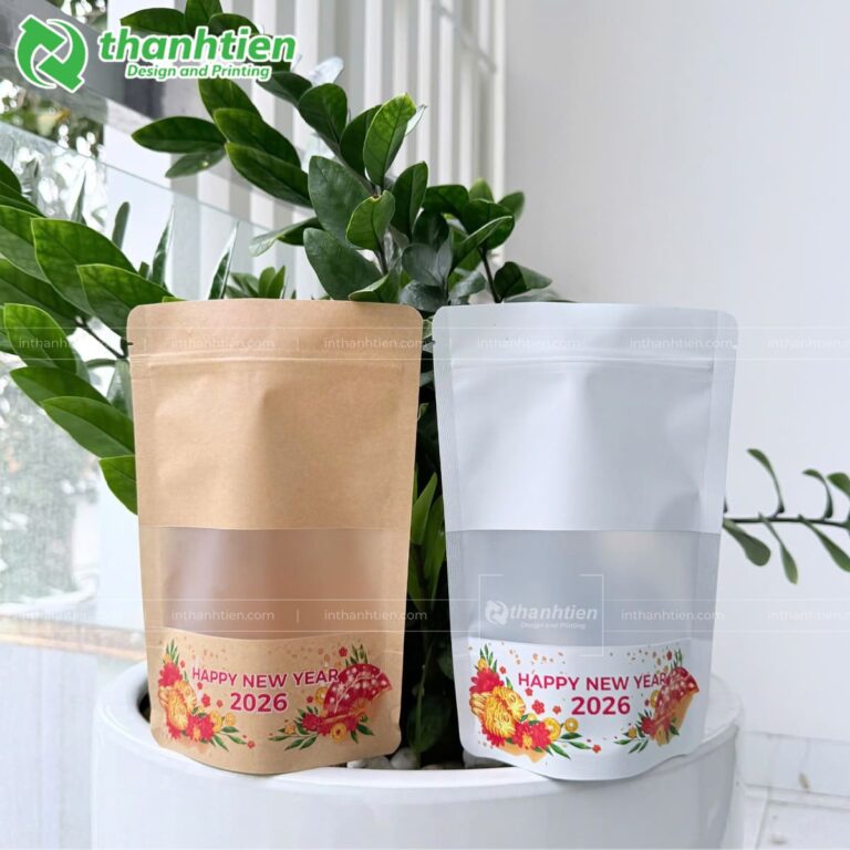 Túi zip in sẵn đựng bánh kẹo tết