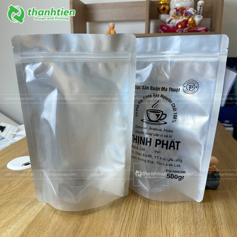 túi zip nhôm 1 mặt in logo giá rẻ