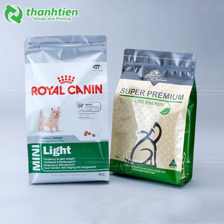 Túi zip nhôm 8 cạnh in màu