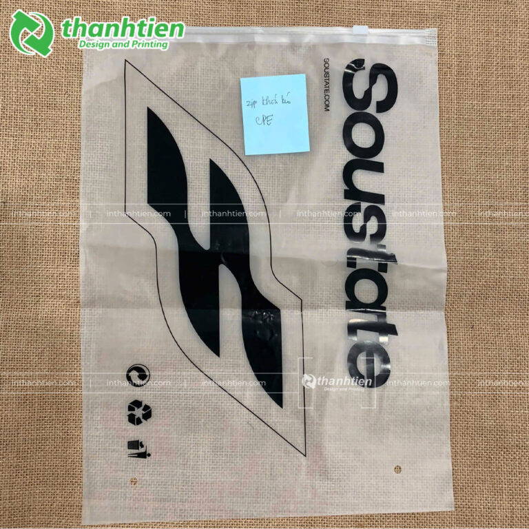 Túi zip quần áo chất liệu CPE
