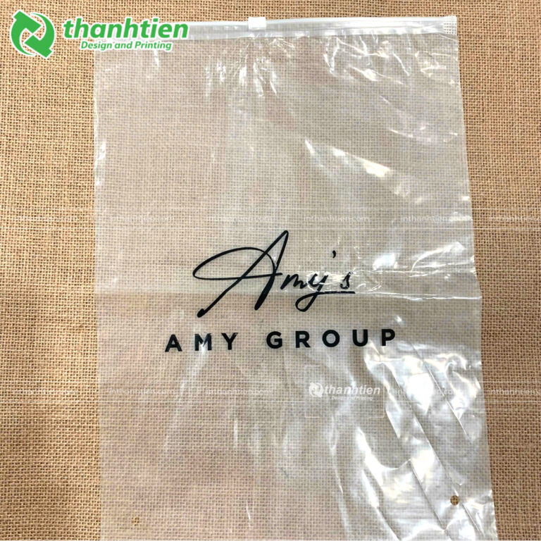 Túi zip quần áo chất liệu PE