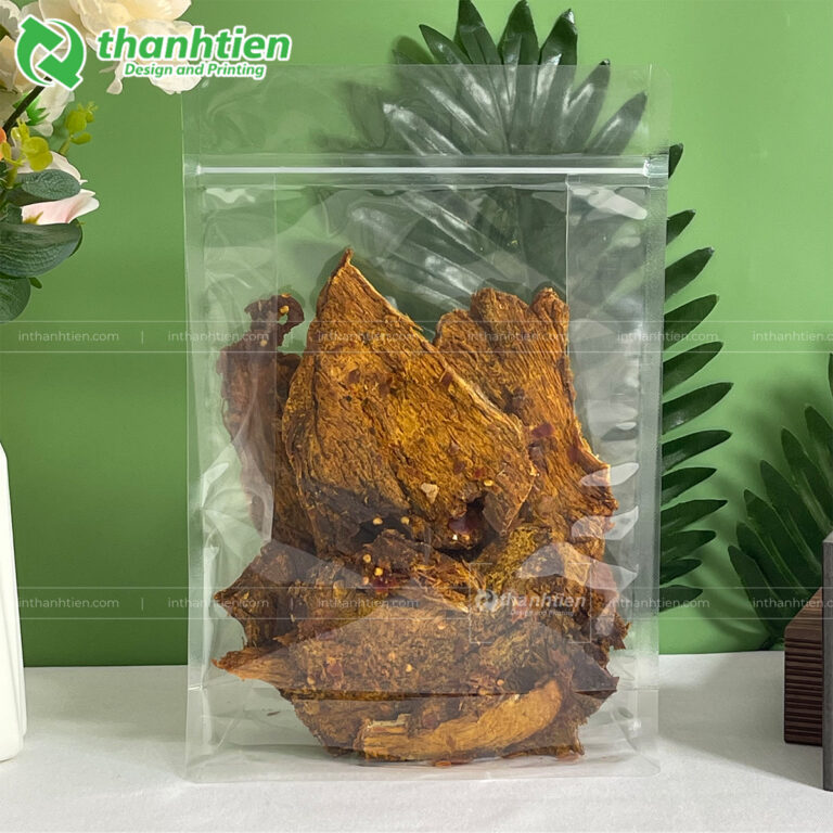 Túi zip trong 8 cạnh đựng khô bò