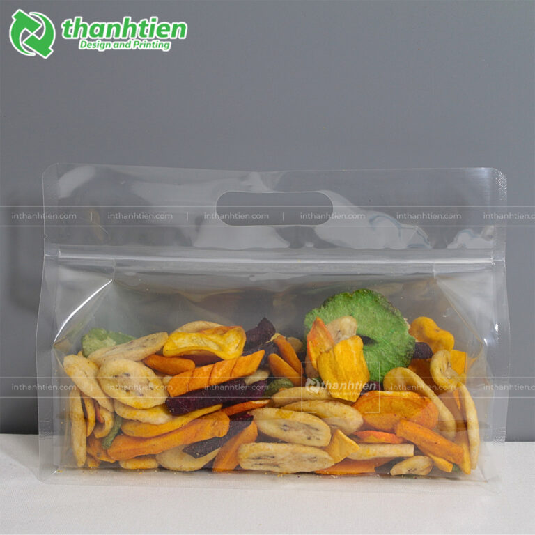 Túi zip trong 8 cạnh đựng trái cây sấy