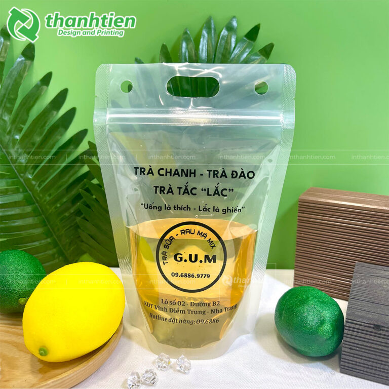 Túi zip trong đục lỗ xoài