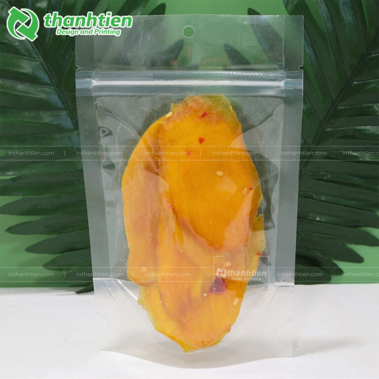 Túi zip trong đựng xoài sấy