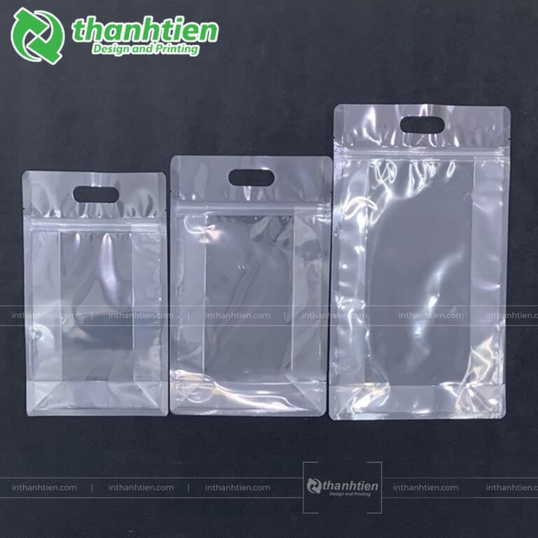 Túi zipper 8 cạnh có quai xách