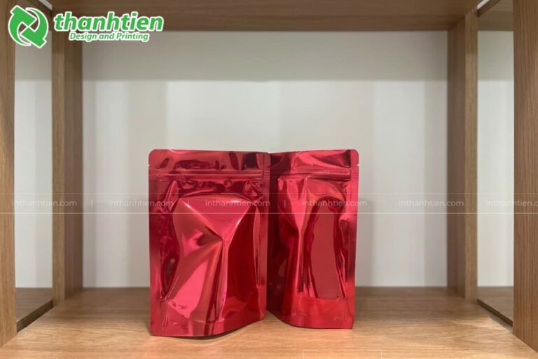 Túi zipper nhôm màu đỏ