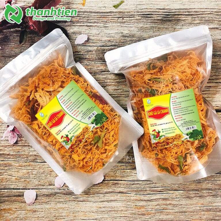 Túi zip bạc 1 mặt đựng khô gà