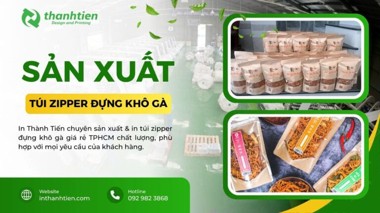 Xưởng túi zipper đựng khô gà hcm