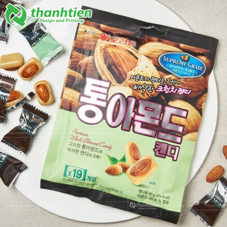 Túi 3 biên đựng kẹo hạt dẻ