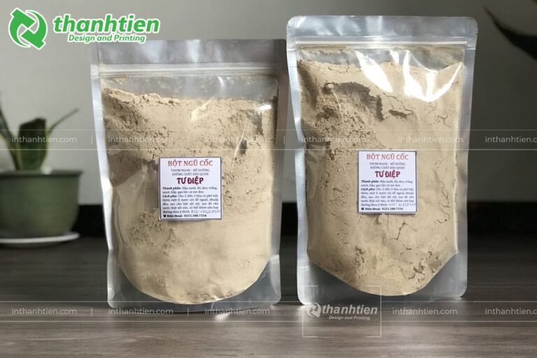 Túi zip bạc 1 mặt đựng ngũ cốc