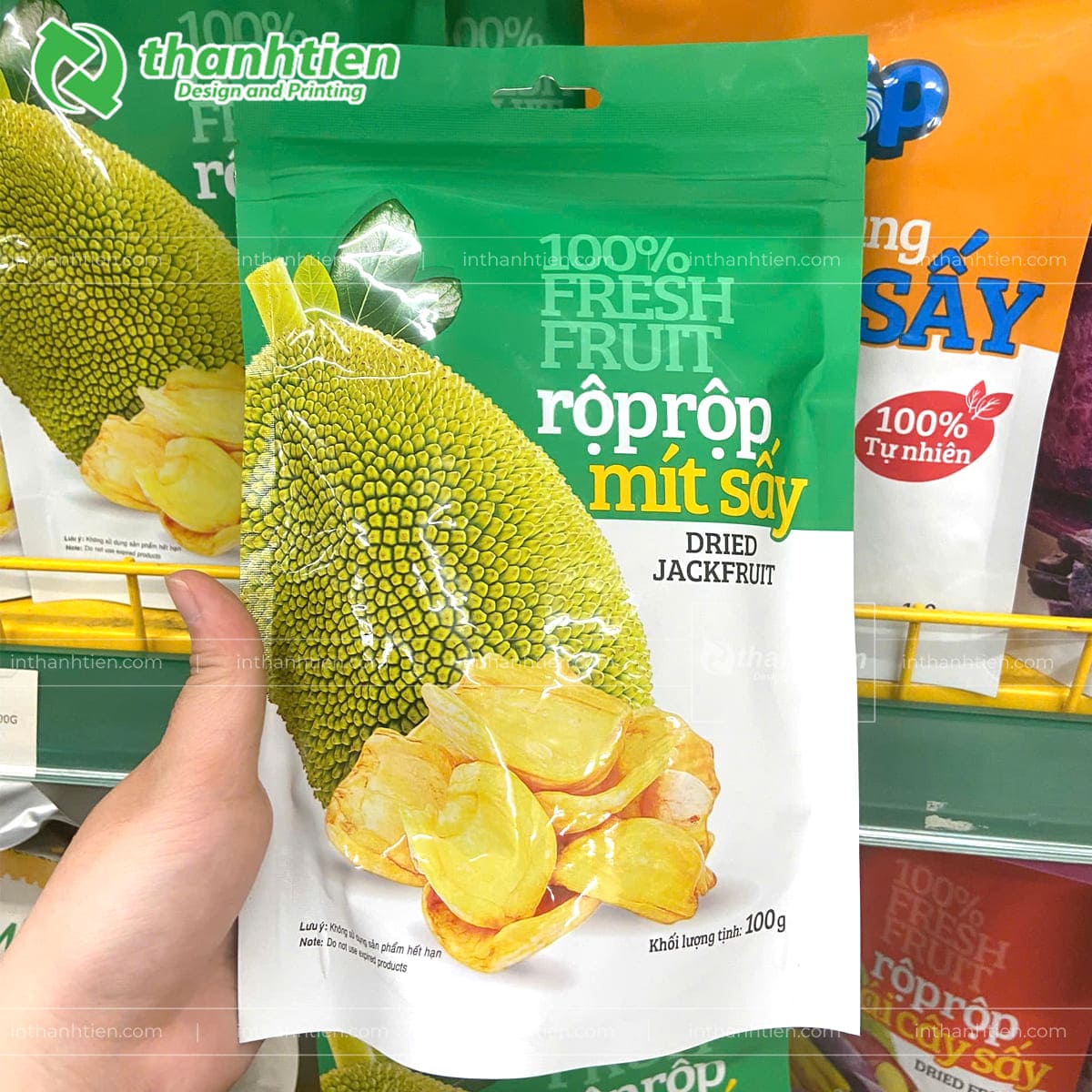 In túi đựng mít sấy giòn