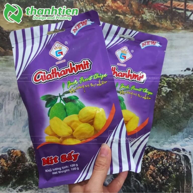 Túi ép 3 biên đựng mít sấy