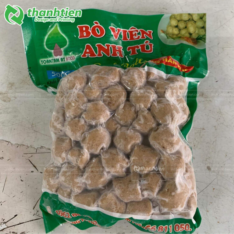 Túi PA đựng bò viên hút chân không