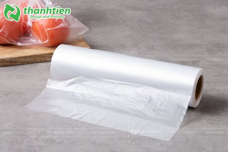 Túi PE cuộn thực phẩm trắng mờ