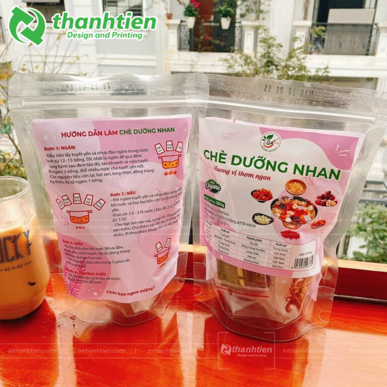 Túi zip trong suôt đựng chè Dưỡng Nhan