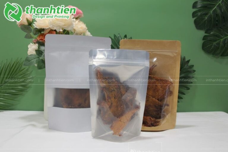 Mẫu bao bì đựng khô bò chất lượng