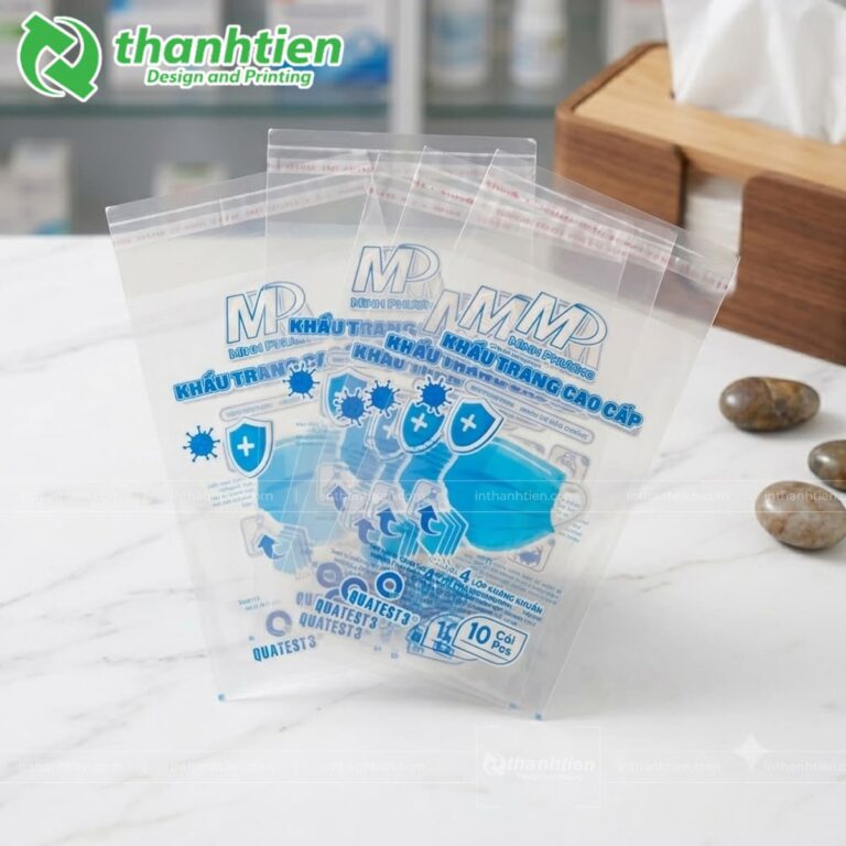 Túi dán miệng đựng khẩu trang đẹp