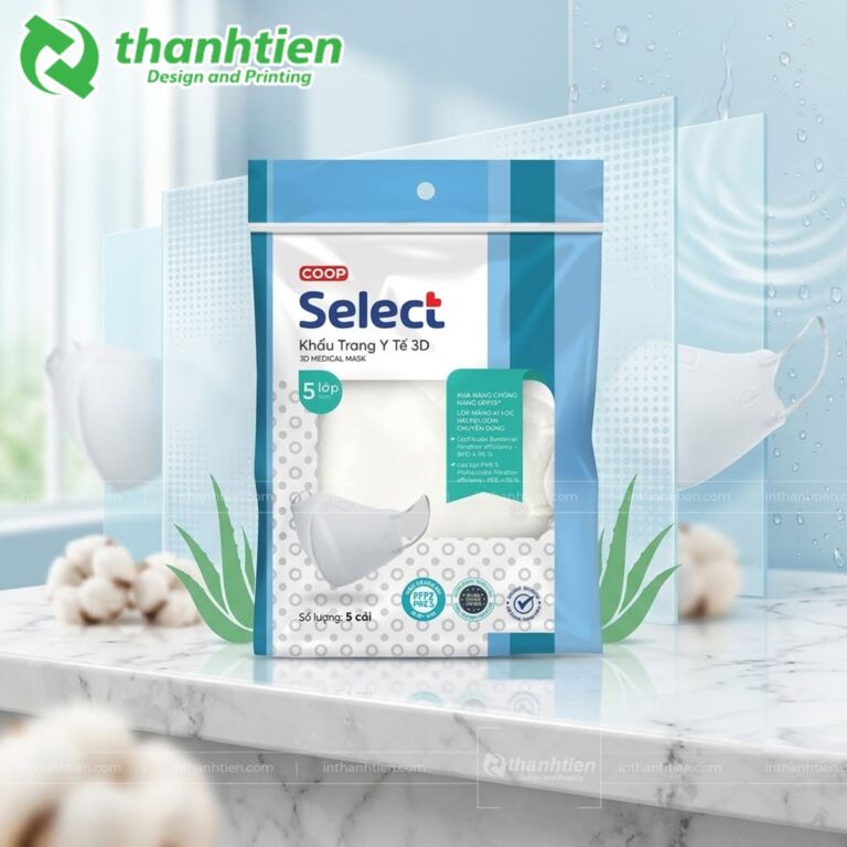 Túi đựng khẩu trang đục lỗ treo