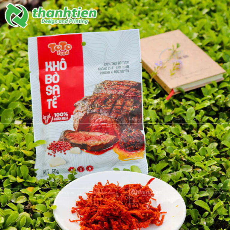 Túi ép 3 biên đựng bò khô