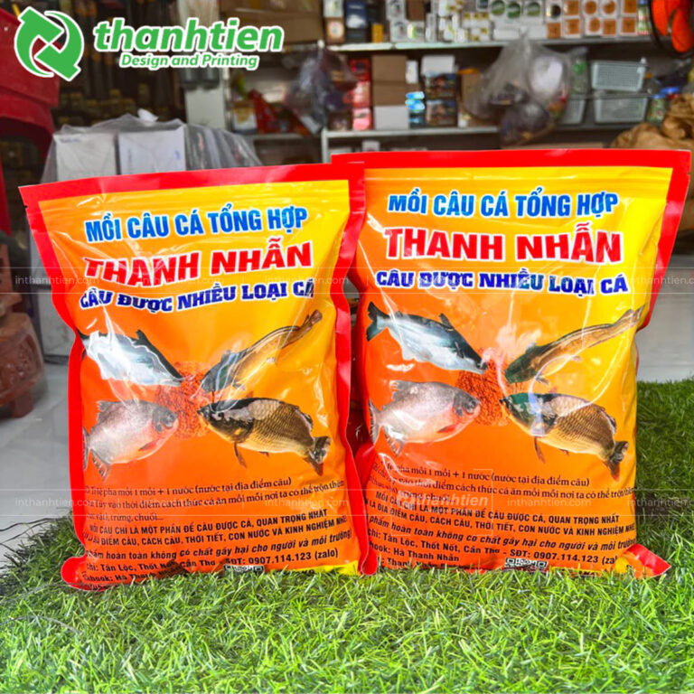 Túi ép 3 biên đựng mồi câu cá