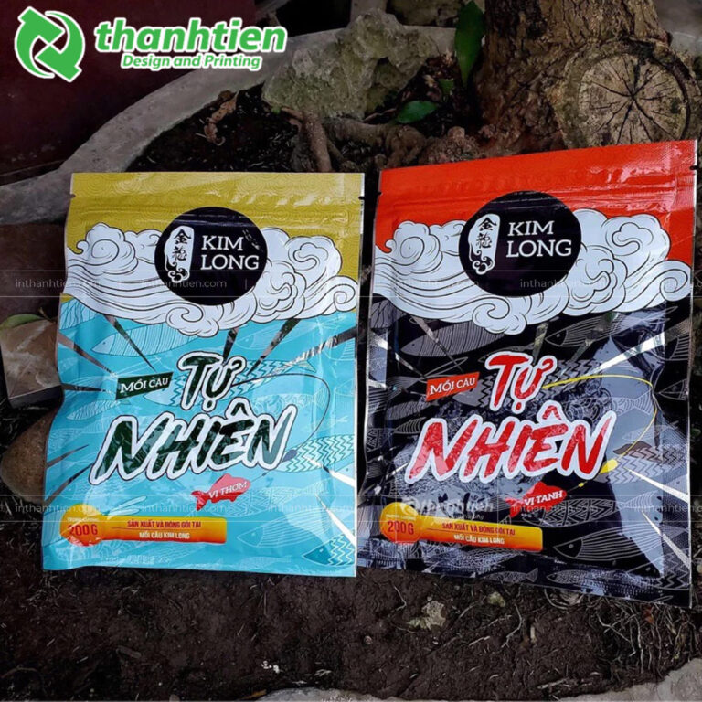 Túi ép biên có khóa kéo đựng mồi câu cá