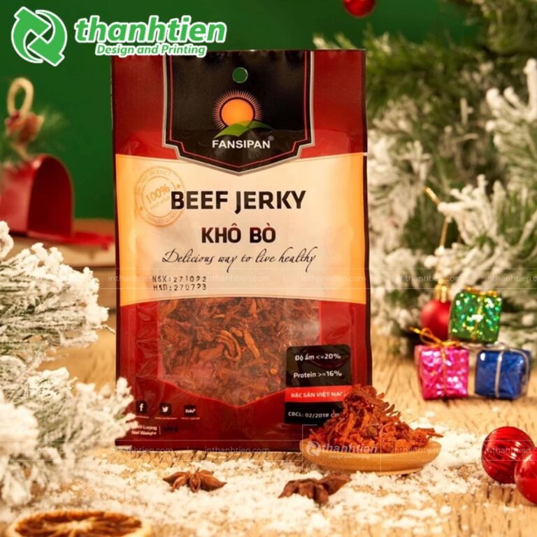 Túi ép biên đựng khô bò