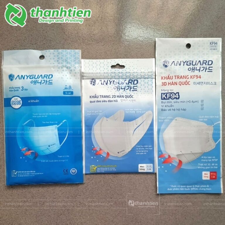 Túi PE dán miệng đựng khẩu trang