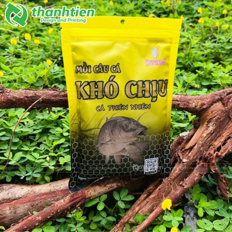 Túi zip đáy đứng đựng mồi câu cá