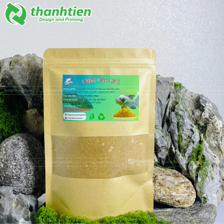 Túi zip giấy đựng mồi câu cá