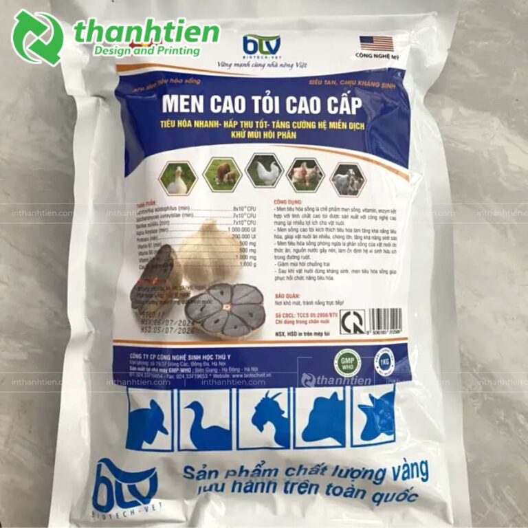 Túi zip trắng sữa đựng thuốc thú ý