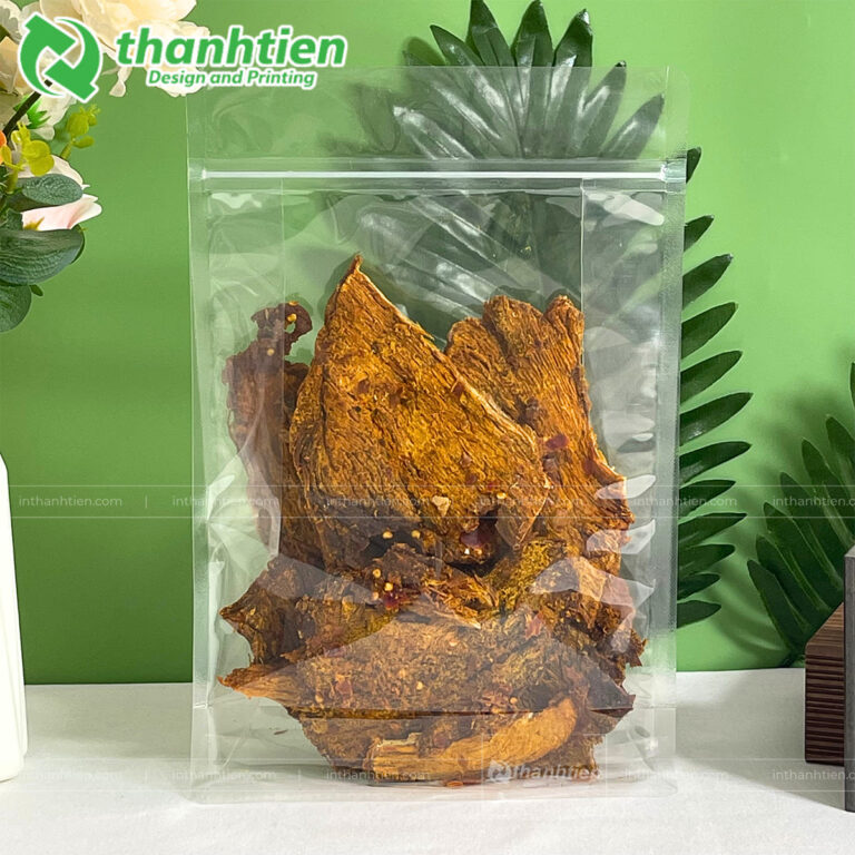 Túi zip trong suốt đựng khô bò